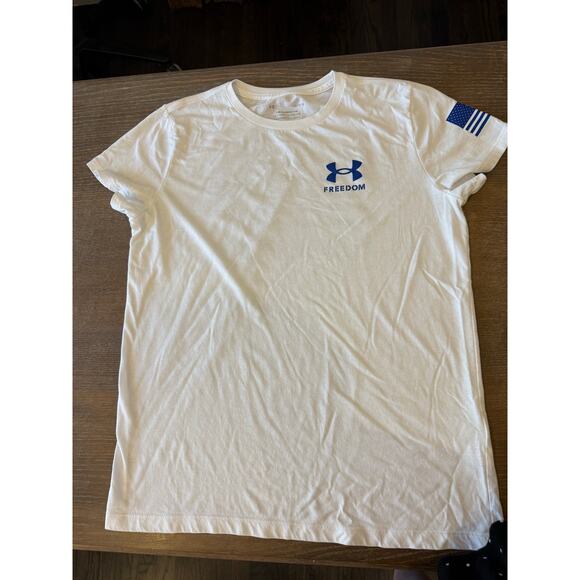 UNDER ARMOUR Freedom Flag Classic Tee T-Shirt Men size L Patriotic - Picture 2 of 7